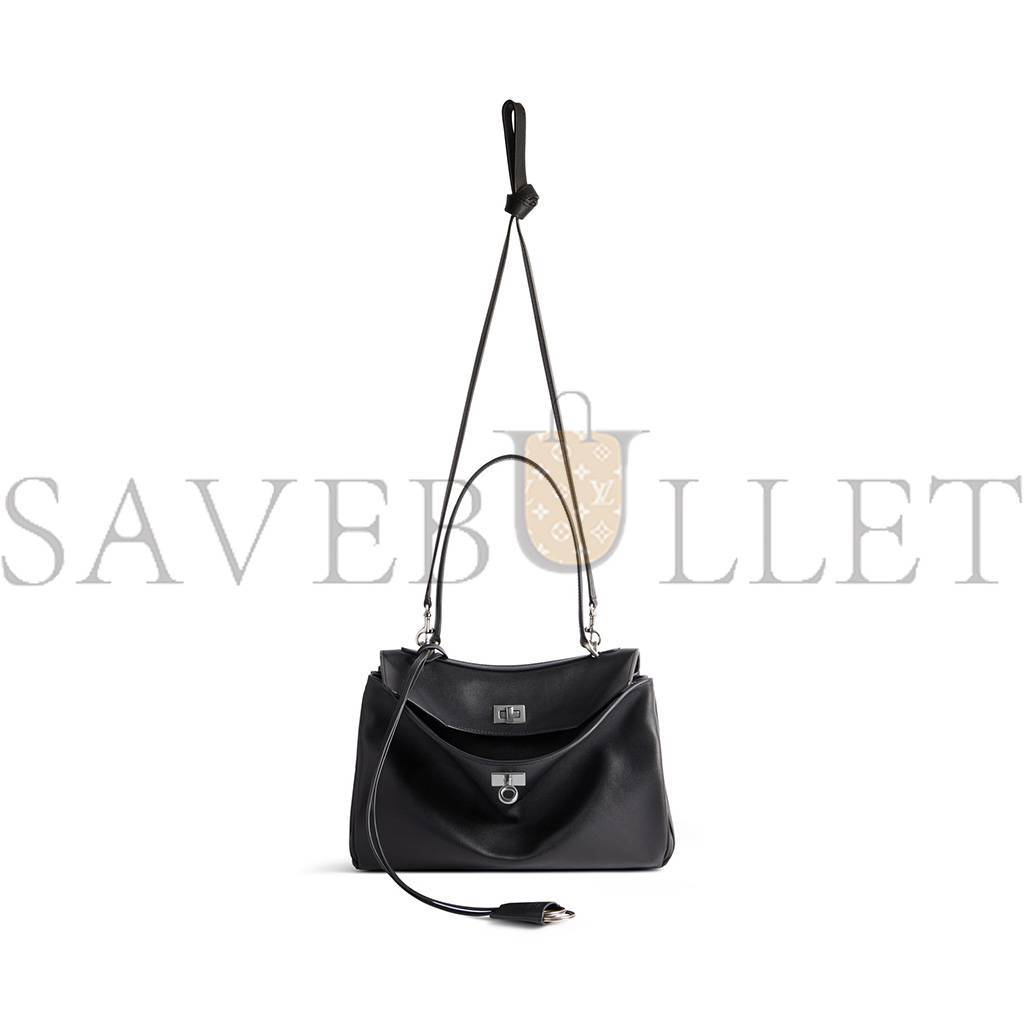 BALENCIAGA  RODEO SMALL HANDBAG IN BLACK SMOOTH CALFSKIN (29*20*10cm)